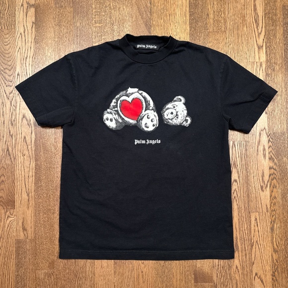 Palm Angels Other - Palm Angels Headless Bear In Love Black Short Sleeve Cotton T Shirt Mens Large
